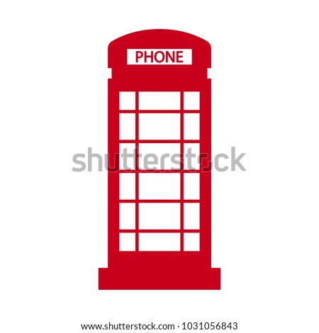 Phone booth vector icon.