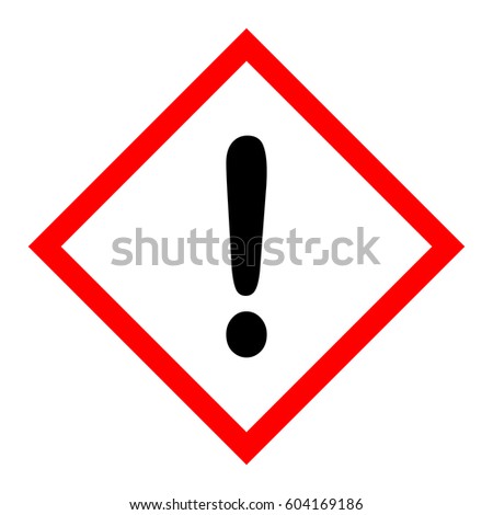  hazard pictogram caution sign.