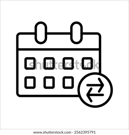 Countdown daily page calendar icon - 1 day left. Vector number day to go. Agenda app, business deadline, date. Reminder, schedule simple pictogram.