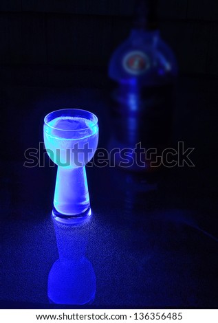 Glowing exotic icy drink