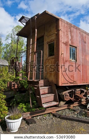 Old Railroad Caboose Converted Into A Home Stock Photo 53693080 ...