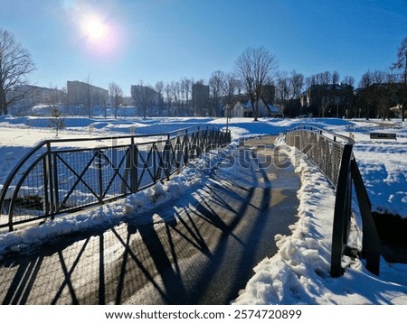 Similar – Image, Stock Photo Bridge shadows in winter in Kreuzberg/Treptow/Neukölln