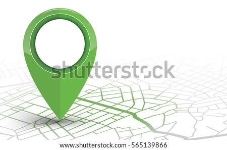 GPS.navigator pin checking green color on white background. vector illustration