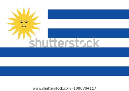 Vector image of the Uruguayan flag