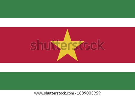 Vector image of the flag of Suriname