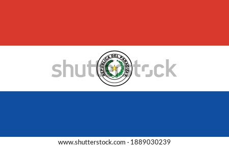 Vector image of the flag of Paraguay