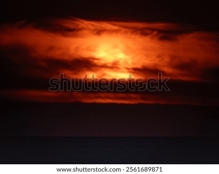 Similar – Image, Stock Photo Sunset behind dark clouds