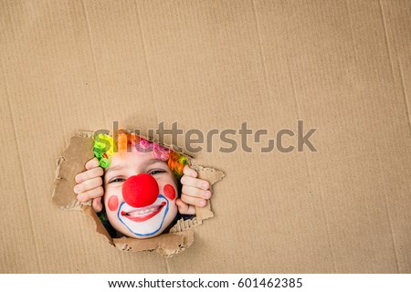 Similar – Image, Stock Photo Child looks through hole in snow