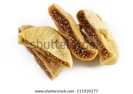 dry fig on white background