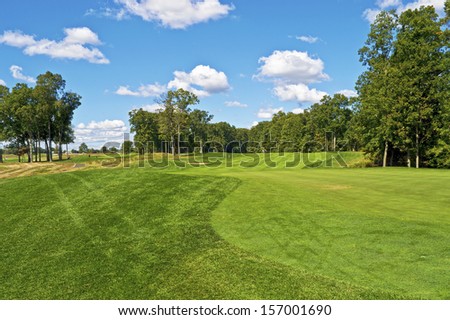 A scenic view of a public golf course, part of the Monmouth County Park System in New Jersey.