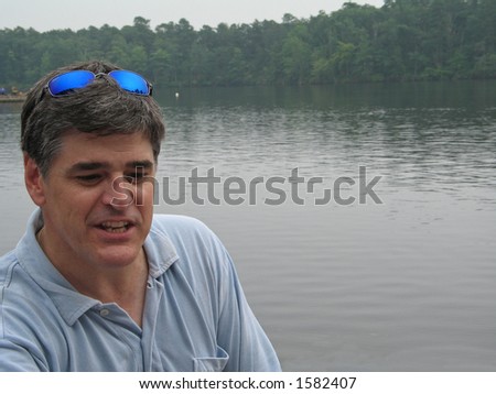 Radio host and Fox news star Sean Hannity in recent photos before his freedom rally in New Jersey on July 21.