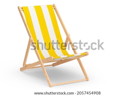 Similar – Foto Bild Liegestühle und Sonnenschirme an einem leeren Strand