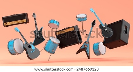 Image, Stock Photo Drumset String instrument