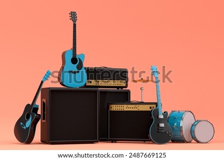 Similar – Image, Stock Photo Drumset String instrument