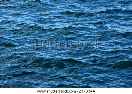 Deep rich color and detail of the Atlantic ocean with some jagged waves