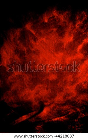 A red mottled backdrop cloth with wrinkles.