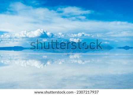 Similar – Image, Stock Photo Salar de Uyuni, Bolivia, South America, group of tourists with trucks