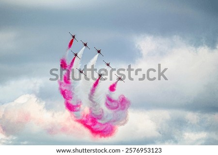 Similar – Image, Stock Photo Aerobatics #1 Aviation