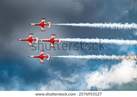 Similar – Image, Stock Photo Aerobatics #1 Aviation