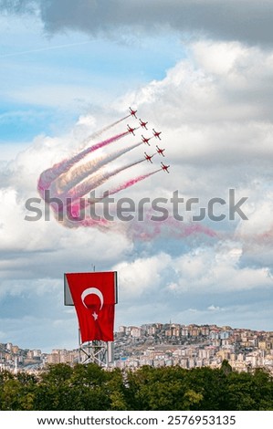 Similar – Image, Stock Photo Aerobatics #1 Aviation