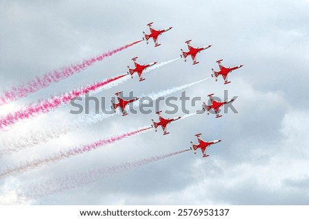 Similar – Image, Stock Photo Aerobatics #1 Aviation