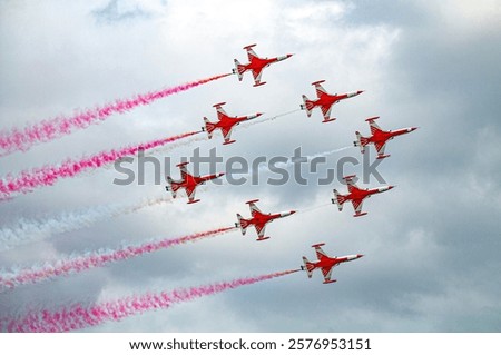 Similar – Image, Stock Photo Aerobatics #1 Aviation