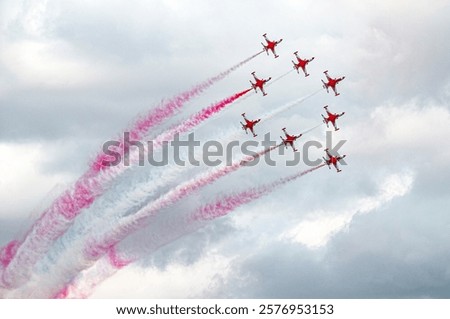 Similar – Image, Stock Photo Aerobatics #1 Aviation