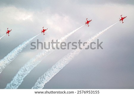 Similar – Image, Stock Photo Aerobatics #1 Aviation