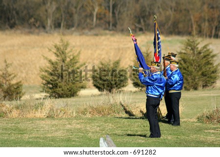 color guard, burial of military veteran