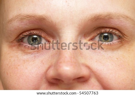Woman look detailed macro shot (face fragment)
