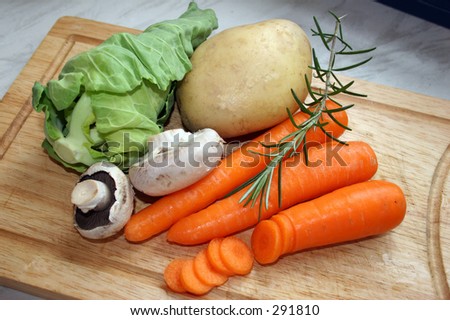 Vegetables ready to prepare a meal