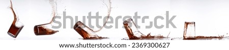 Image, Stock Photo wine glass falling on a reflective surface