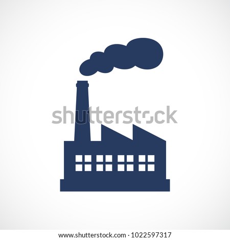 Factory vector web icon vector isolated on white background