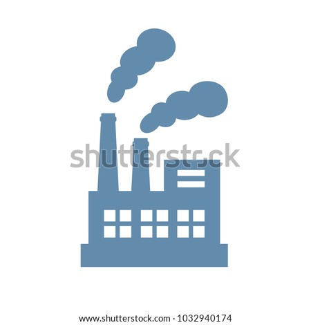 Air pollution factory vector icon illustration isolated on white background