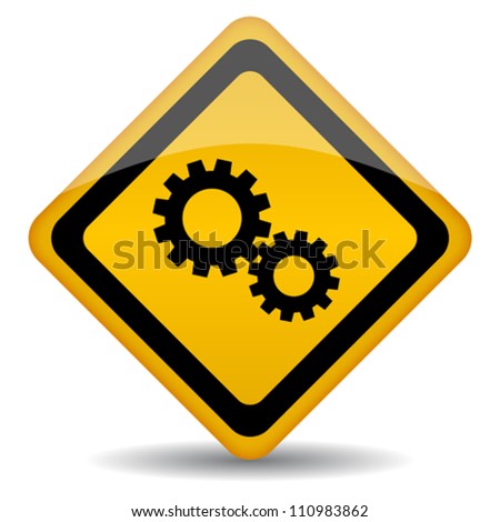 Service sign with gears, vector eps10