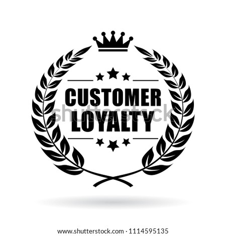 Customer loyalty vector icon isolated on white background