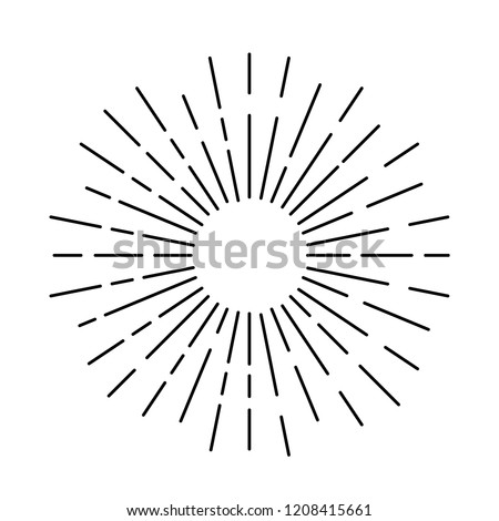 Light rays vector icon isolated on white background