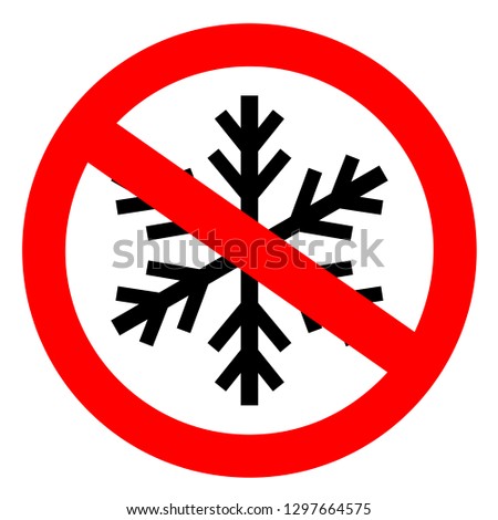 Do not freeze sign on white background