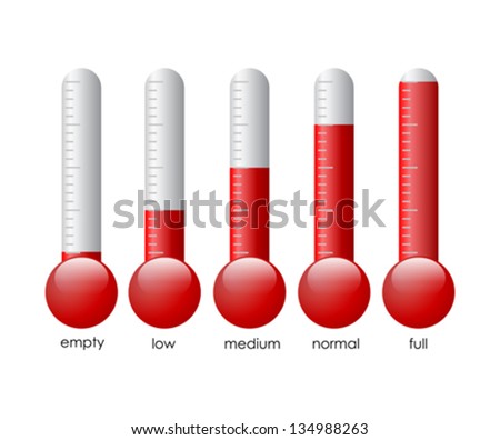 Thermometers set, vector illustration