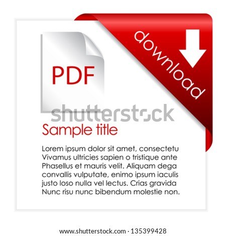 Pdf download cart, vector illustration