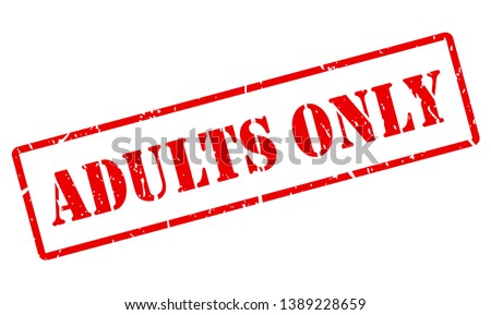 Adults only red vector stamp isolated on white background