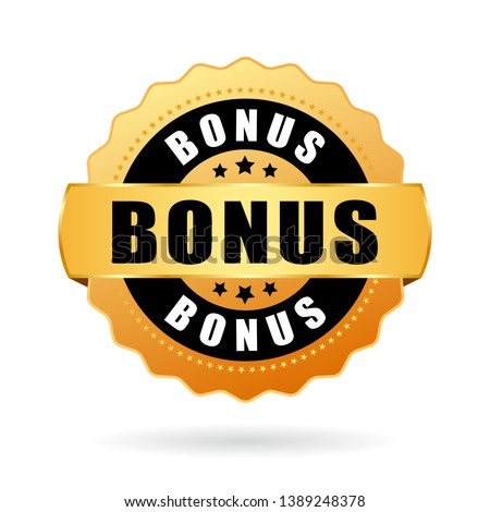 Bonus vector sign isolated on white background