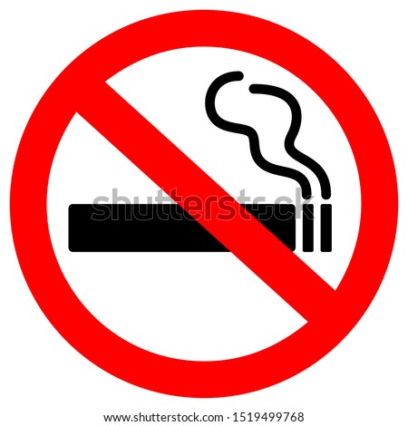 No smoking vector sign on white background
