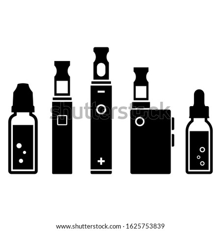 Vape devices vector icon on white background