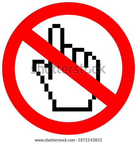 Do not click, suspicious email concept, vector sign on white background