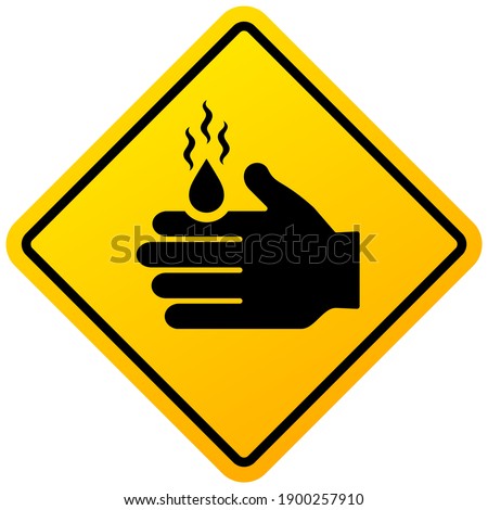 Burning danger vector sign isolated on white background