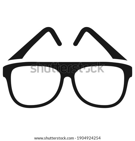 Specs icon, eye glasses vector cartoon isolated on white background