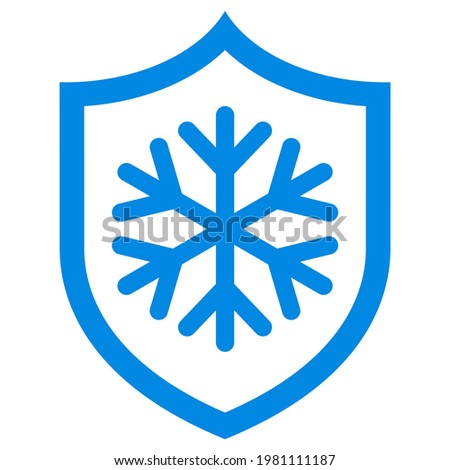 Frost protection vector icon isolated on white background