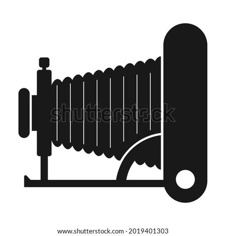 Old retro photo camera vector icon isolated on white background