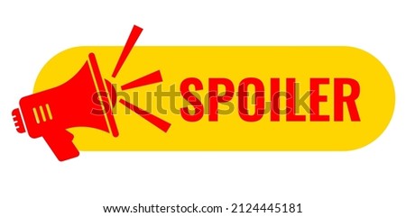 Spoiler alert vector sign isolated on white background, spoiler web design